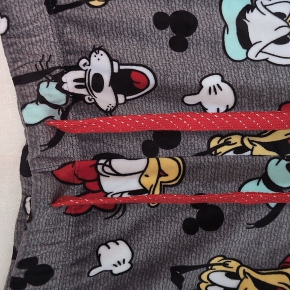 Disney Grey Mickey Mouse Donald Duck Plush Pajama Pant size Extra Large - Picture 2 of 6